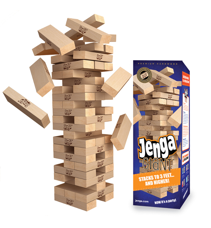 ymca themed jumbo jenga game