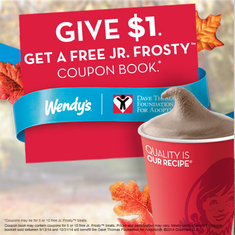 Wendy’s to purchase a Jr. Frosty Halloween Coupon Book for $1