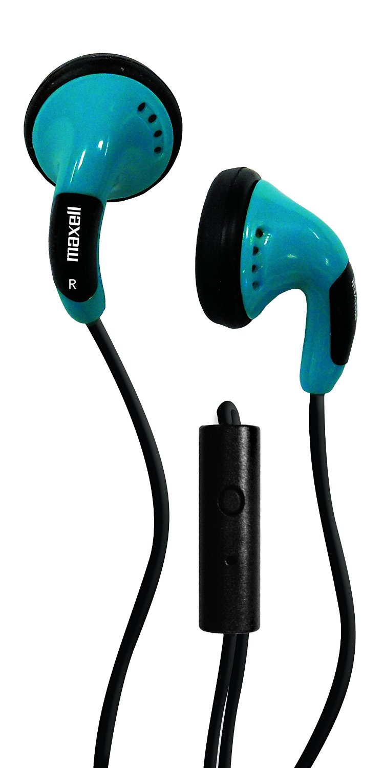 Shop Maxell 190250 Couleur Buds Earbud With Blue Cord Silver & Discover  Community Reviews at Drop