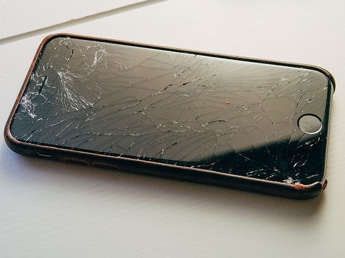 cracked phone