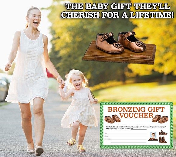 bronze baby shoe ornament