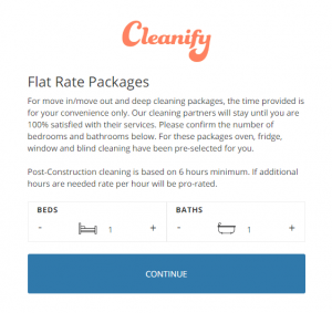cleanify flat rate packages