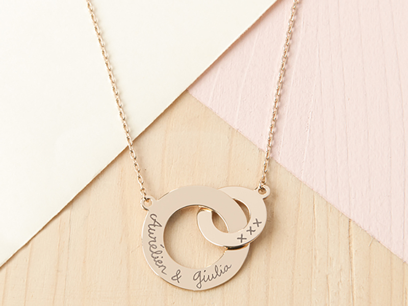 Personalised on sale intertwined necklace