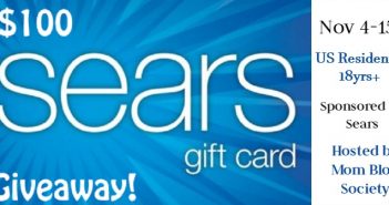 $100 Sears Gift Card Giveaway (ends 11/15)