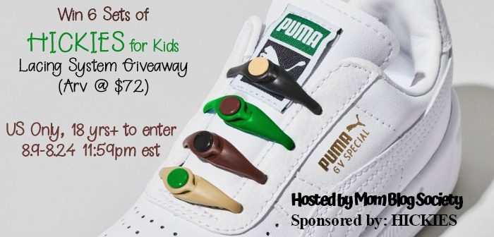 Win 6 Sets of HICKIES for Kids Lacing System Giveaway