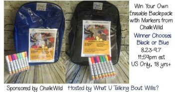 Win Your Own Erasable Backpack with Markers from ChalkWild