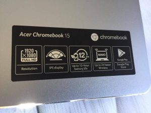 Light and Stylish with a 15.6" Screen the Acer Chromebook 15