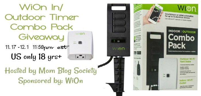 WiOn In/Outdoor Timer Combo Pack Giveaway (sale arv $50)