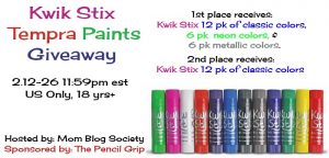 Kwik Stix Giveaway Tempra Paints