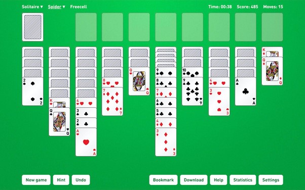 Spider Solitaire 2 Suits Play Free Online